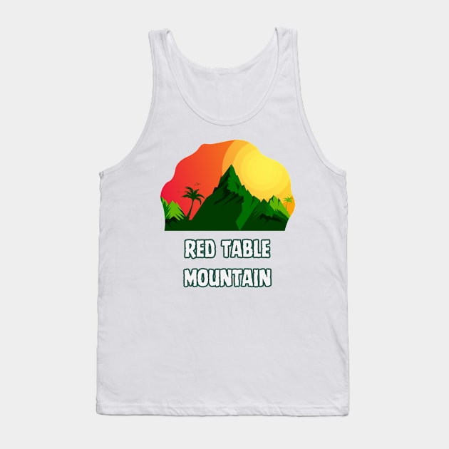 Red Table Mountain Tank Top by Canada Cities
